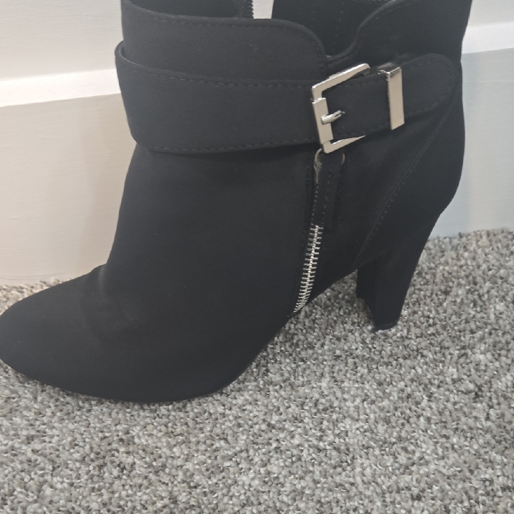 Black Ankle Boots with Buckle